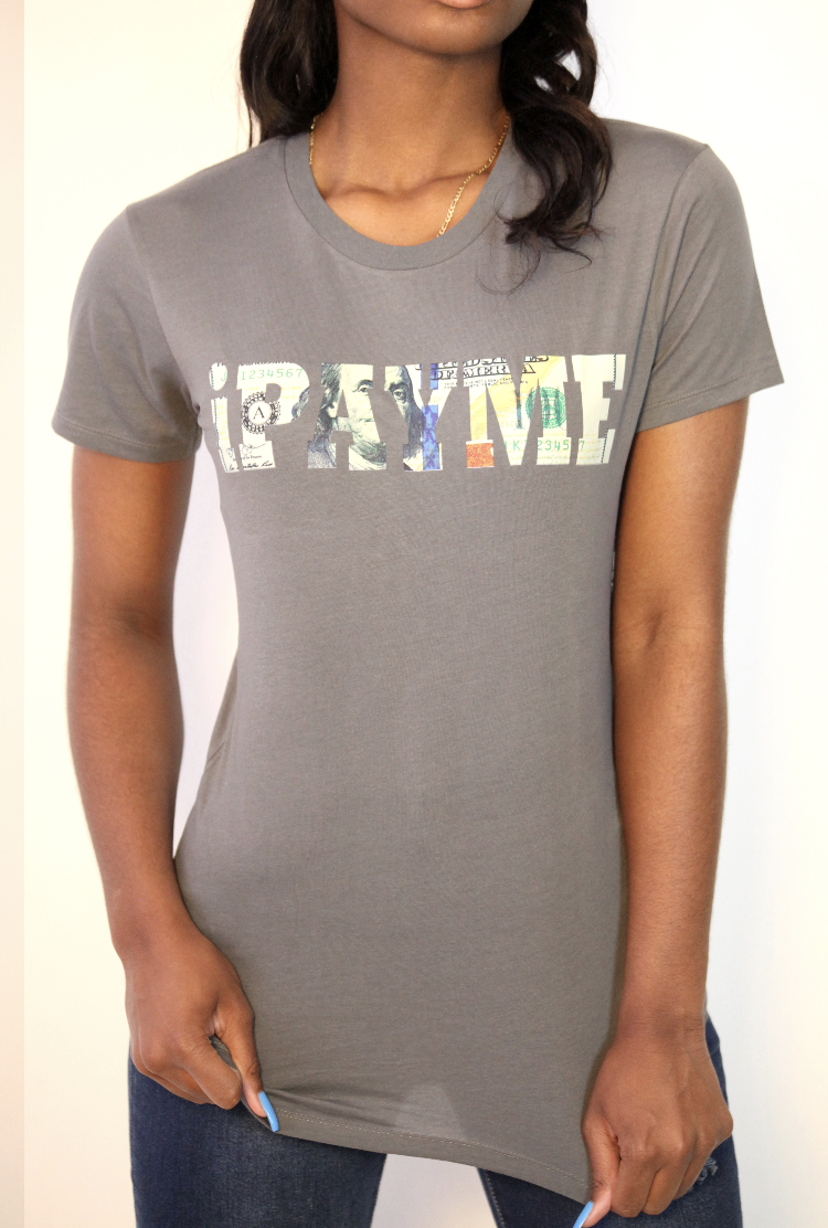 Women’s Grey iPayMe Logo T-Shirt